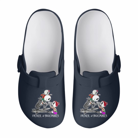 Discover Father Of Nightmares Vintage Slip On Clogs, Skellington Slip On Clogs