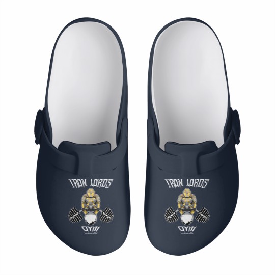 Discover Iron Lords Gym Black Slip On Clogs