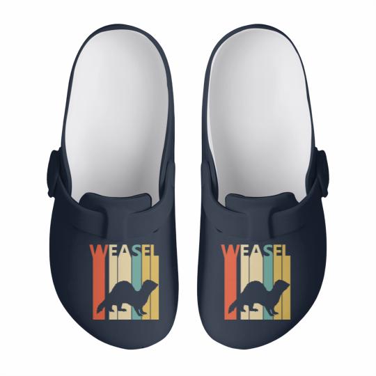 Discover Vintage Weasel Animal Silhouette Slip On Clogs