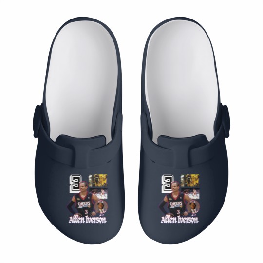 Discover Allen Iverson number 3 pro basketball player Slip On Clogs