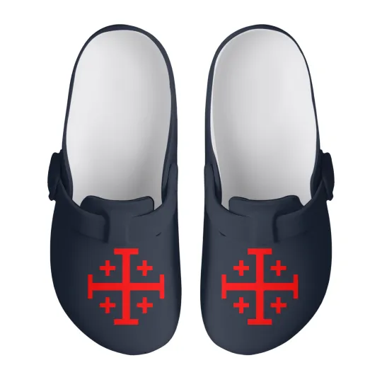 Discover Jerusalem Cross - Red - No Background Slip On Clogs