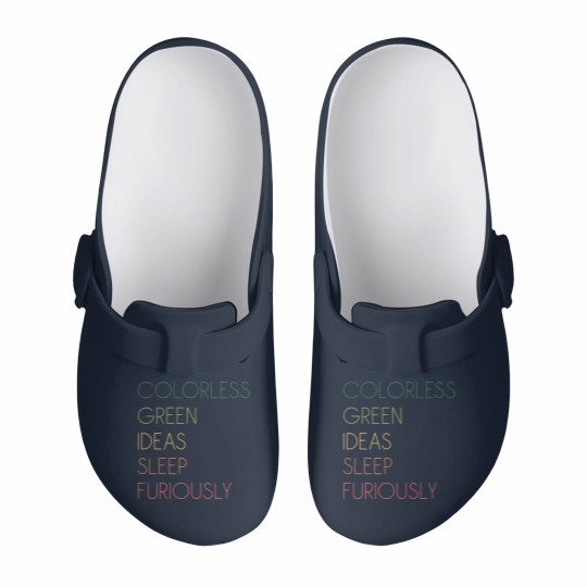 Discover Colorless Green Ideas Sleep Furiously Slip On Clogs