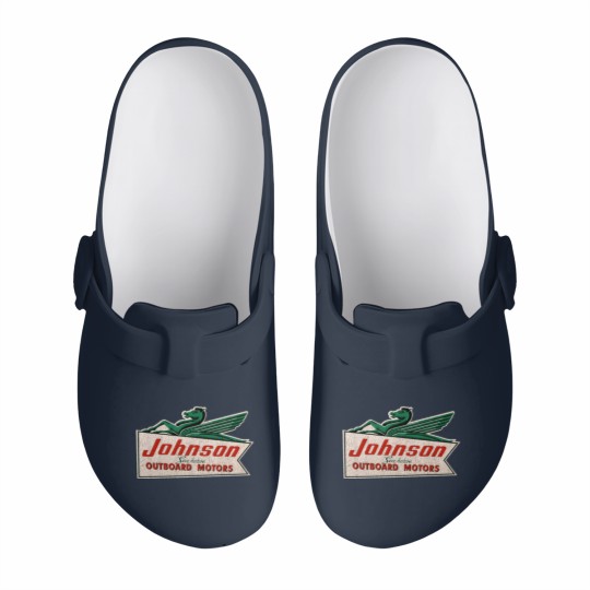 Discover JOHNSON VINTAGE OUTBOARD MOTORS USA Slip On Clogs