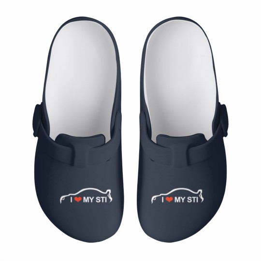 Discover STI Impreza "I love my STI" Slip On Clogs