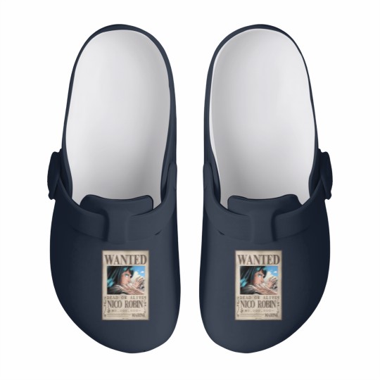 Discover WANTED NICO ROBIN Slip On Clogs