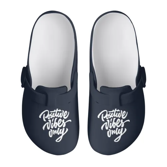 Discover Positive Vibes Only Slip On Clogs