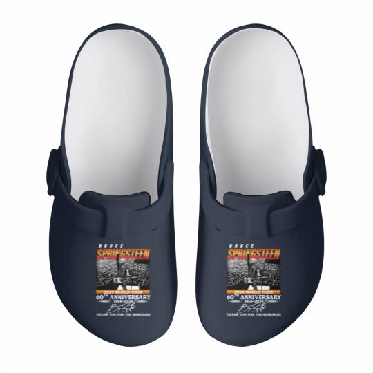 Discover Bruce Springsteen 2024 Tour Slip On Clogs, Bruce Springsteen 60th Anniversary Slip On Clogs