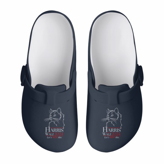 Discover Harris Walz 2024 Slip On Clogs Cat Lady for Kamala Harris Walz Slip On Clogs Cat Ladies