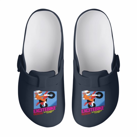 Discover NES Excitebike Transparent Slip On Clogs