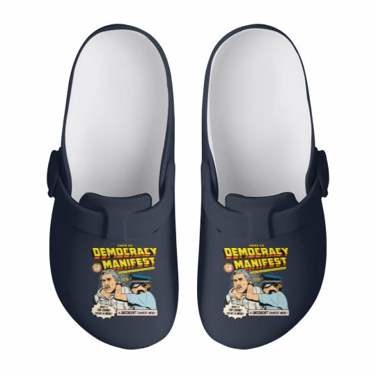 Discover This Is Democracy Manifest Iconic Slip On Clogs | I See You Know Your Judo Well