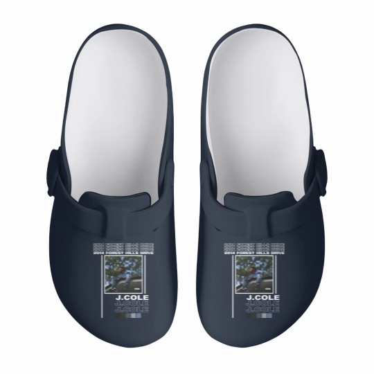 Discover J. Cole album cover Slip On Clogs, 2014 forest hills drive album cover Slip On Clogs,