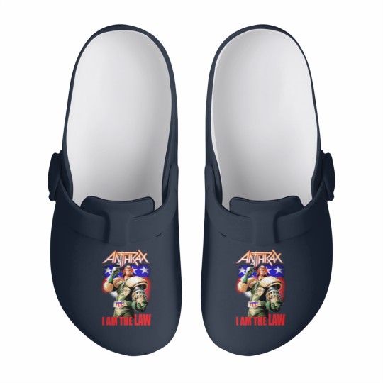 Discover Anthrax Slip On Clogs Judge Dredd I AM THE LAW Slip On Clogs NEW Heavy Metal Band