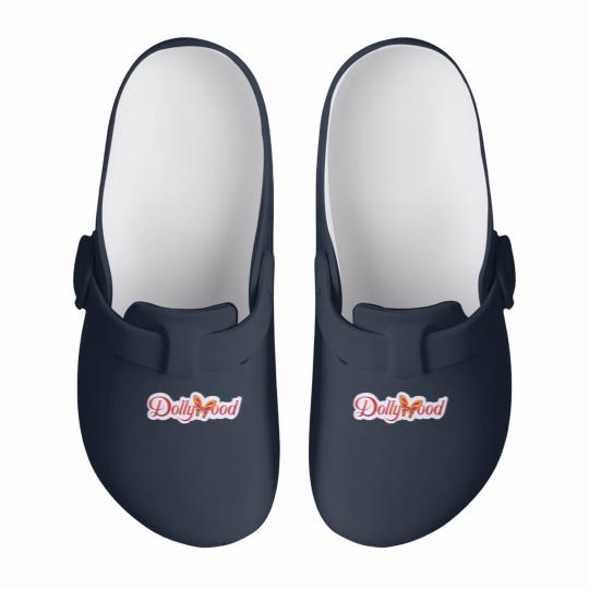 Discover Dollywoods logo Slip On Clogs