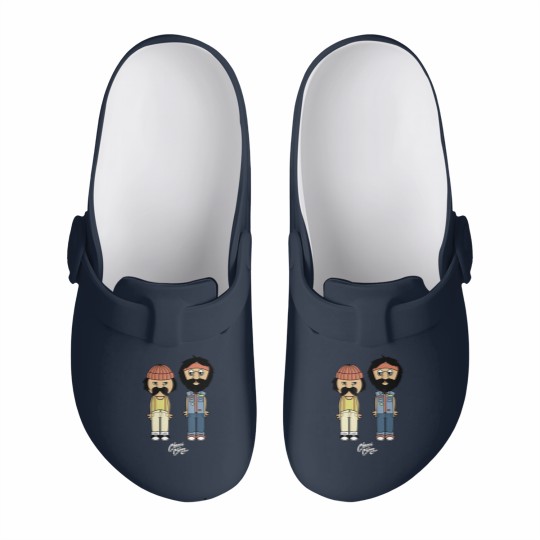Discover cheech chong toon style full bodies with classic logo t Slip On Clogs