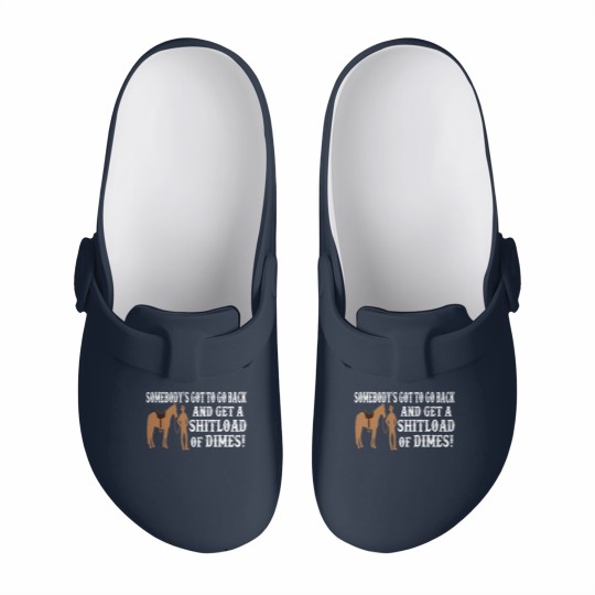 Discover Shitload Of Dimes - Blazing Saddles Quote Slip On Clogs