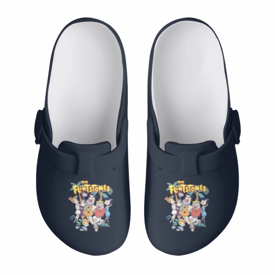 Discover the flintstones the rubbles happy families vintage shot Slip On Clogs