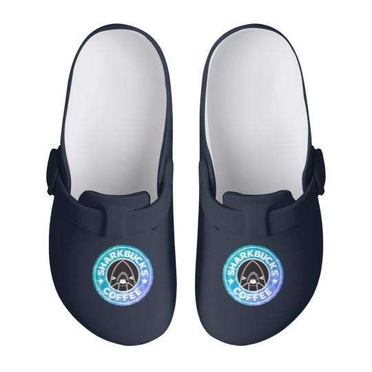 Discover Sharkbucks Logo [Water] Slip On Clogs