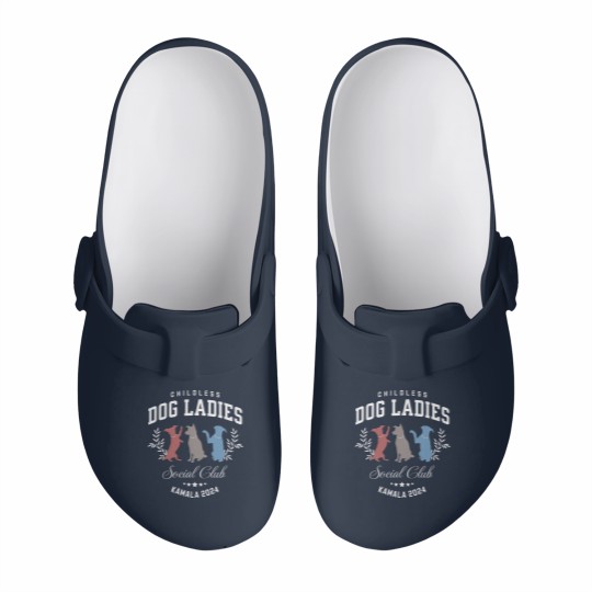 Discover Childless Dog Lady Kamala Slip On Clogs, Kamala Harris President 2024 Slip On Clogs