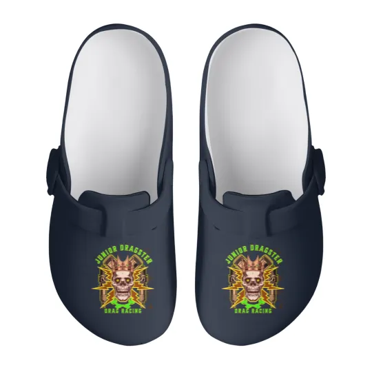 Discover Junior Dragster Drag Racing Skull Spark Plugs Piston Rods Jr Dragster Drag Racer Dragster Driver Cla Slip On Clogs