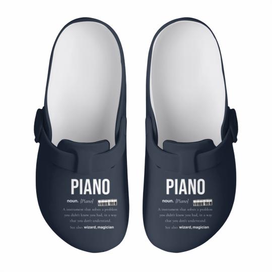 Discover Piano Piano Music Gift Wings Digital Piano Slip On Clogs