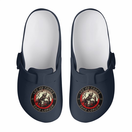 Discover Lee Ho Fooks - Soho London - 1978 - Warren Zevon - Werewolves of London - Block Print Slip On Clogs