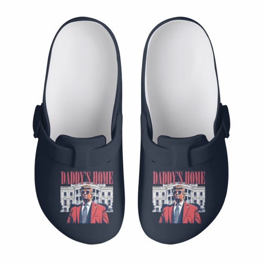 Discover Daddy's Home Slip On Clogs, White House 2024 Slip On Clogs, Get In Losers Slip On Clogs