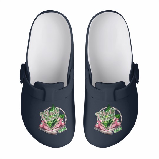 Discover AKA Chucks and Pearls Slip On Clogs