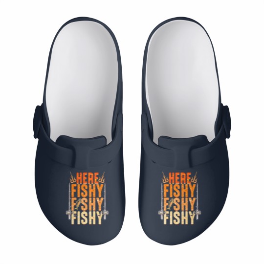 Discover Fishing Funny Fishing Slip On Clogs