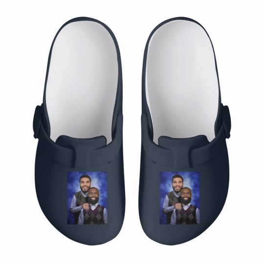 Discover Jayson Tatum and Jaylen Brown "Step Brothers" Portrait Slip On Clogs
