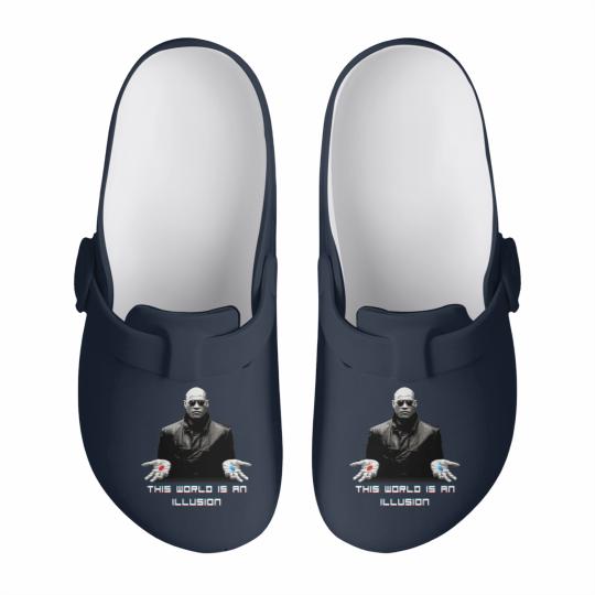 Discover The World is an Illusion Slip On Clogs, The Matrix, Red Pill, Blue Pill