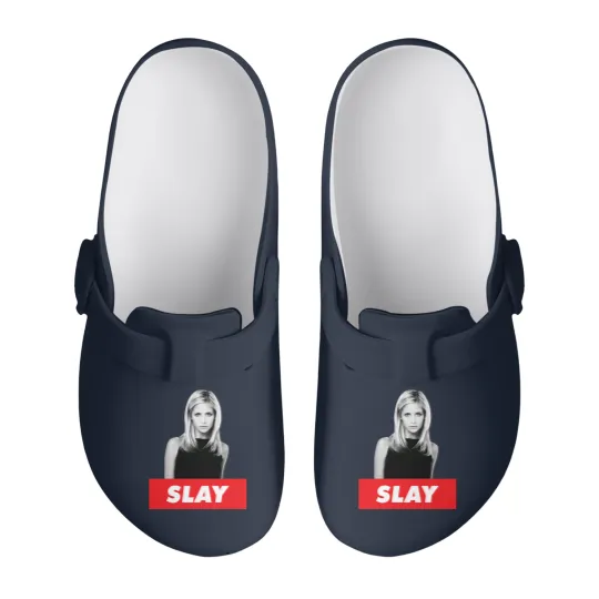 Discover Buffy The Vampire Slayer Slip On Clogs, BTVS, Vintage Buffy Slip On Clogs