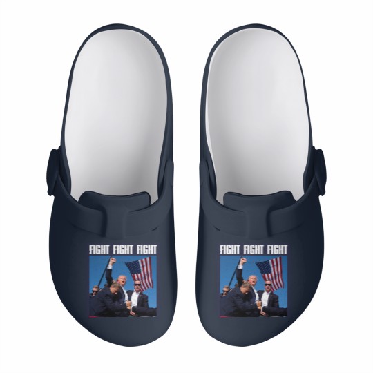 Discover Trump Fight Fight Fight - Trump Fight - Slip On Clogs