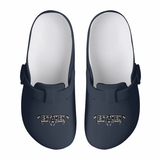 Discover Testament Unisex Slip On Clogs: Logo