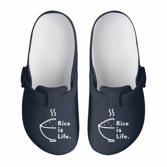 Discover Rice is Life. Tri-blend Slip On Clogs
