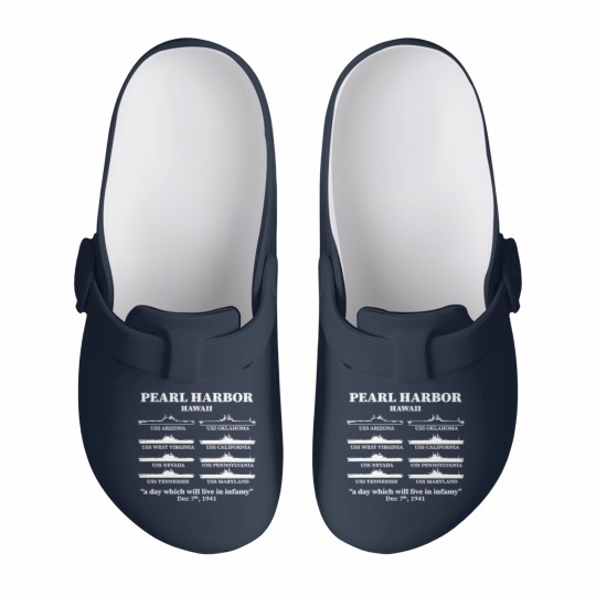 Discover Pearl Harbor Memorial Day Battleships USA Patrio Slip On Clogs