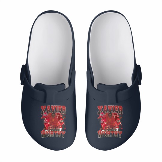 Discover Xavier Worthy Flash Vintage Style Y2K Football Slip On Clogs Slip On Clogs