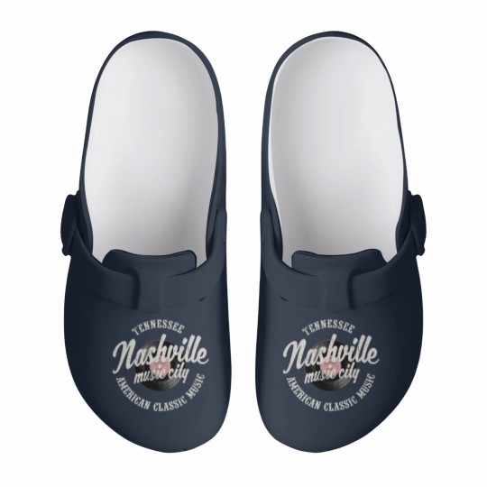 Discover Nashville Music City Vinyl Vintage Slip On Clogs