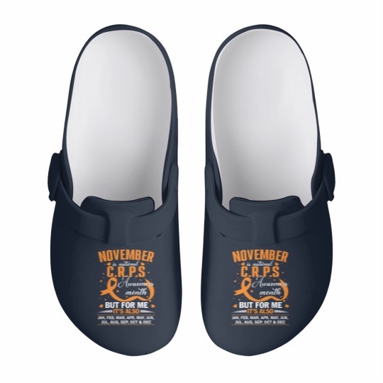 Discover In November We Wear Orange Ribbon CRPS Awareness Month / Day Slip On Clogs