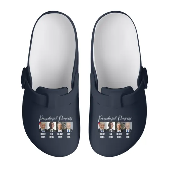 Discover Presidential Portrait Slip On Clogs - Sarcastic Slip On Clogs - Women's Slip On Clogs - Mens Slip On Clogs