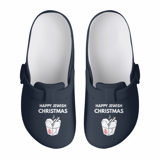 Discover Happy Jewish Christmas Slip On Clogs Chinese Takeout- Hanukkah Slip On Clogs