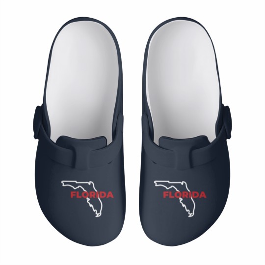 Discover Florida Map Outline - Florida Map - Slip On Clogs