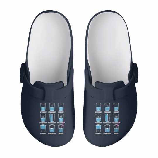 Discover Optimist Pessimist Realist Artist Or Psychologist Slip On Clogs