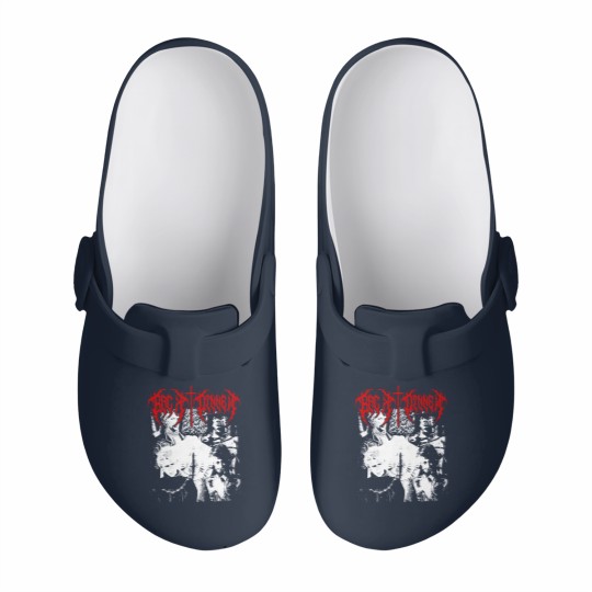 Discover Girl Dinner Black Metal Vintage Slip On Clogs