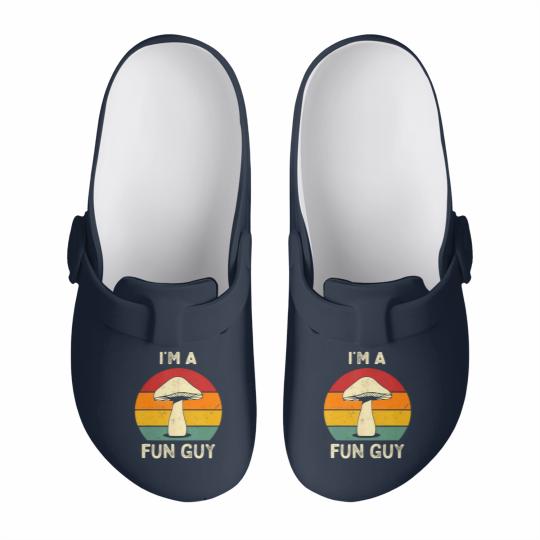 Discover Funny Funguy Mushroom Slip On Clogs Fungi Joke Pun Mushroom Pickers Slip On Clogs