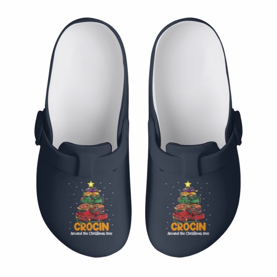 Discover Crocin around the christmas tree Classic Slip On Clogs