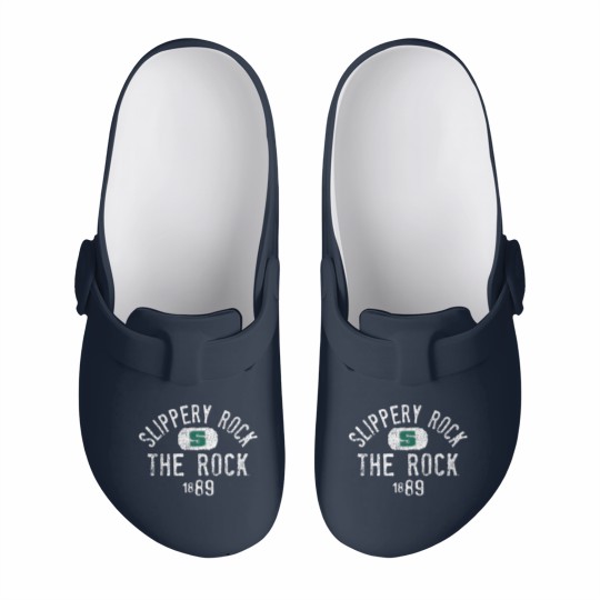Discover slippery rock he rock vinage 1889 logo officially licensed shir Slip On Clogs
