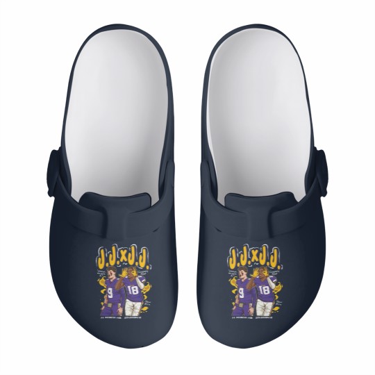 Discover Heavyweight Justin Jefferson x J.J. McCarthy "Championship Mindset" Crewneck Slip On Clogs