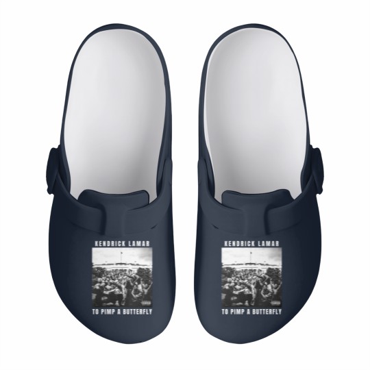 Discover Vintage Rapper Kendrick Lamar To Pimp A Butterfly Album Graphic Slip On Clogs