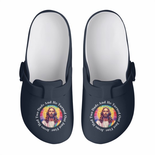 Discover Jesus Pride Slip On Clogs | LGBTQ+ Jesus | Gay Jesus Slip On Clogs | Gay Jesus