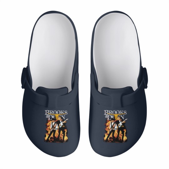 Discover Brooks And Dunn Slip On Clogs, Vintage Country Concert Unisex Slip On Clogs